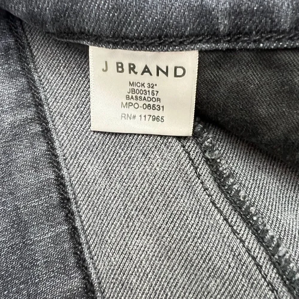 J Brand Mick Bassador Women Grey Charcoal Slim Skinny Stretch Denim Jeans US 28